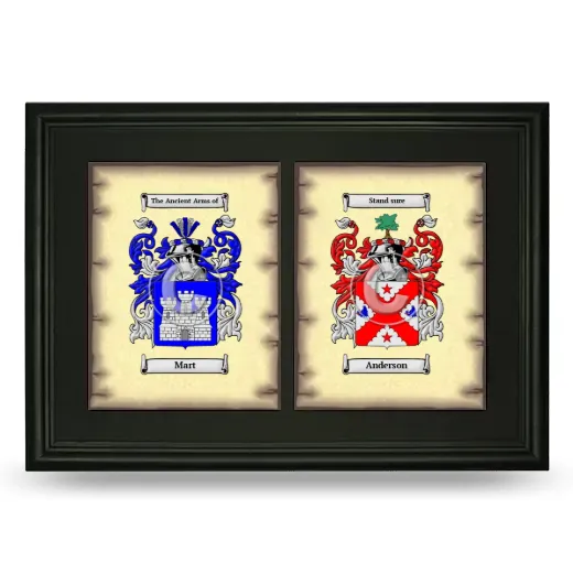 Double Coat of Arms Framed - Black