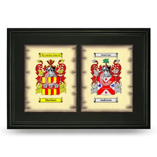 Double Coat of Arms Framed - Black