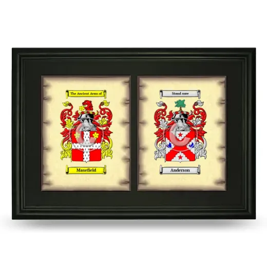 Double Coat of Arms Framed - Black