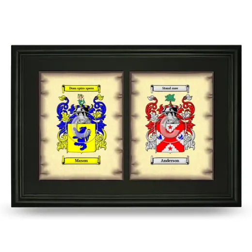 Double Coat of Arms Framed - Black