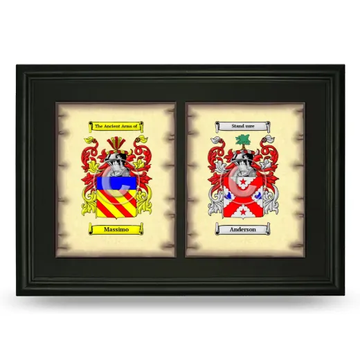 Double Coat of Arms Framed - Black