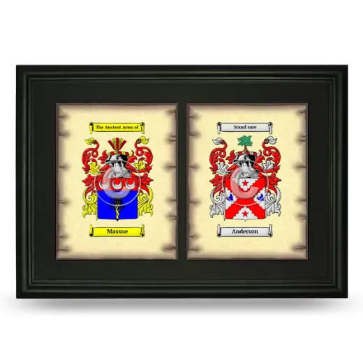 Double Coat of Arms Framed - Black