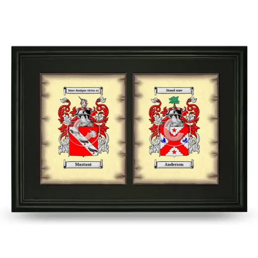Double Coat of Arms Framed - Black