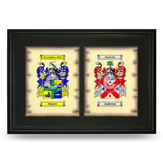 Double Coat of Arms Framed - Black