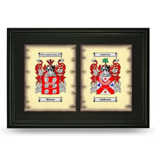 Double Coat of Arms Framed - Black