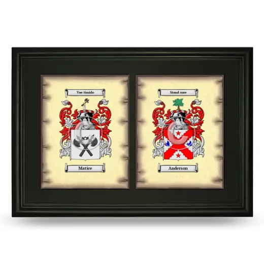 Double Coat of Arms Framed - Black