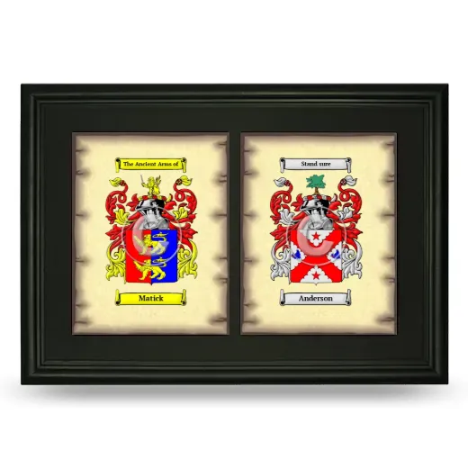 Double Coat of Arms Framed - Black