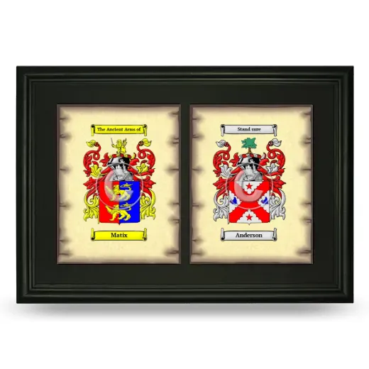 Double Coat of Arms Framed - Black