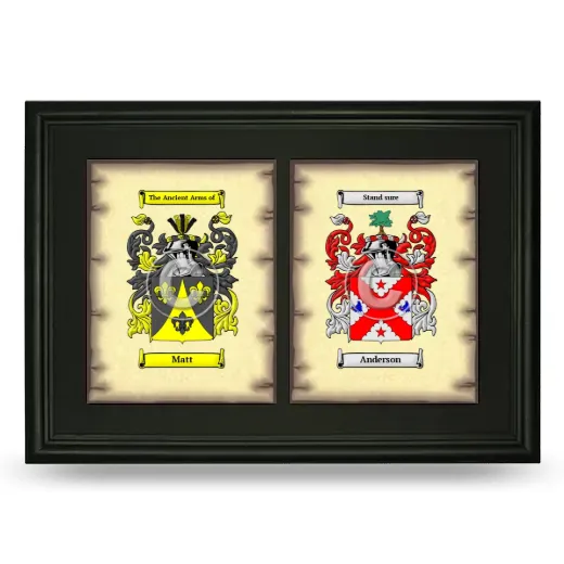 Double Coat of Arms Framed - Black