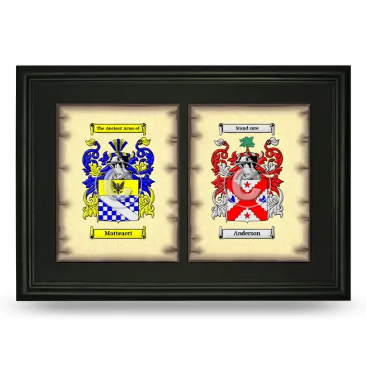 Double Coat of Arms Framed - Black