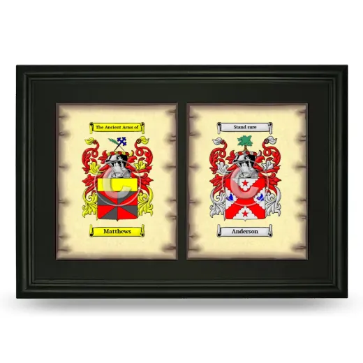 Double Coat of Arms Framed - Black
