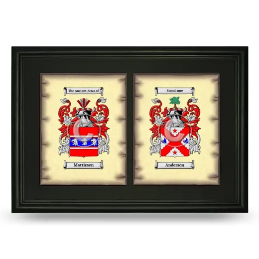 Double Coat of Arms Framed - Black