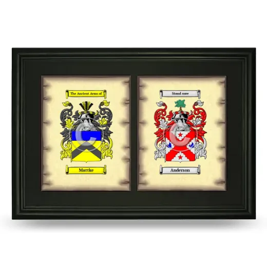 Double Coat of Arms Framed - Black
