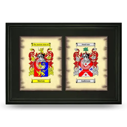 Double Coat of Arms Framed - Black
