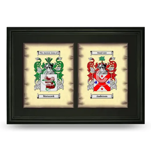 Double Coat of Arms Framed - Black