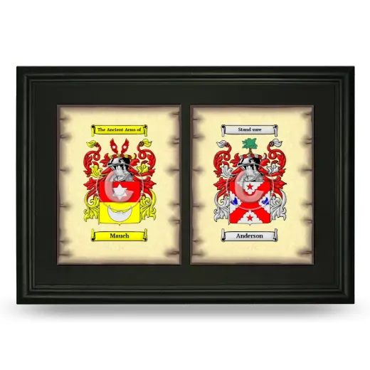 Double Coat of Arms Framed - Black