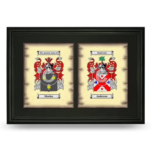 Double Coat of Arms Framed - Black