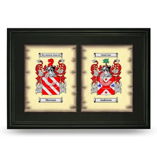 Double Coat of Arms Framed - Black