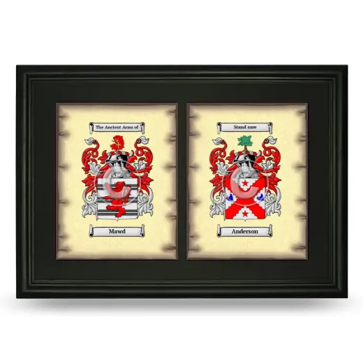 Double Coat of Arms Framed - Black