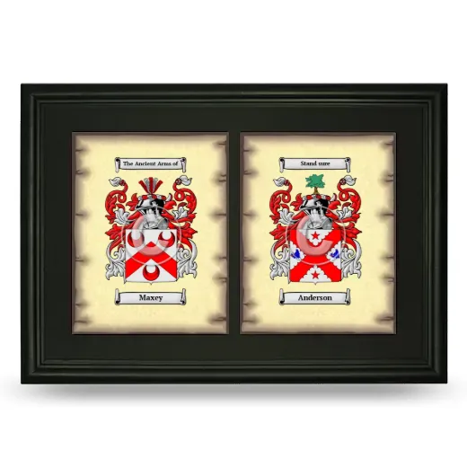 Double Coat of Arms Framed - Black
