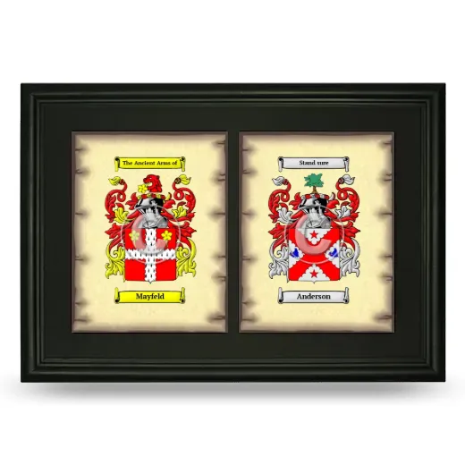 Double Coat of Arms Framed - Black