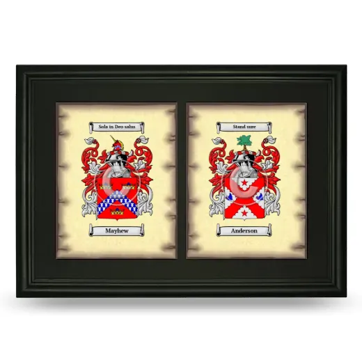 Double Coat of Arms Framed - Black