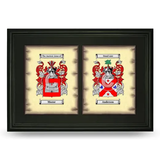 Double Coat of Arms Framed - Black