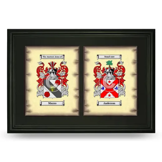 Double Coat of Arms Framed - Black