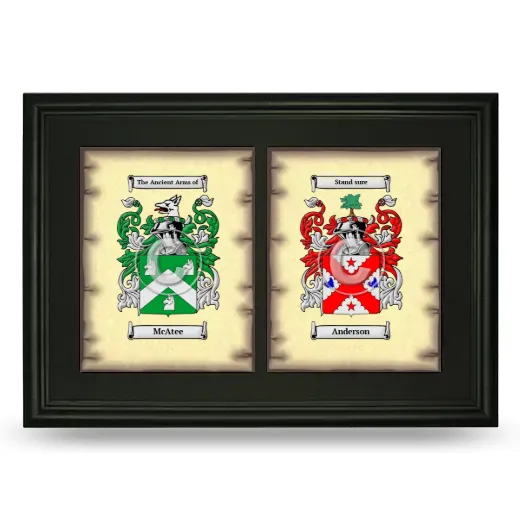 Double Coat of Arms Framed - Black