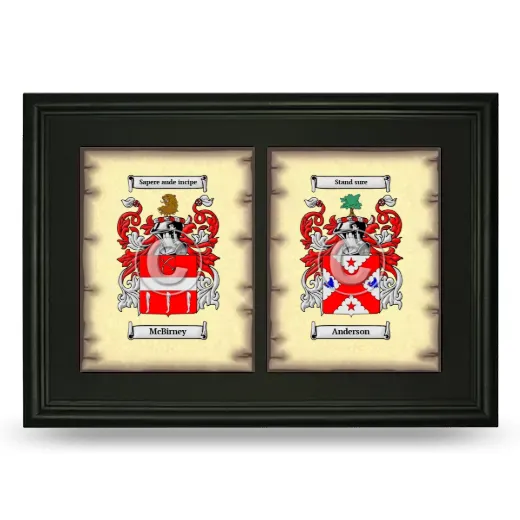 Double Coat of Arms Framed - Black