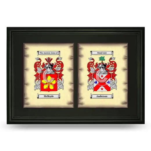 Double Coat of Arms Framed - Black