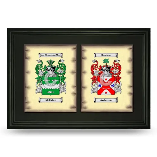 Double Coat of Arms Framed - Black