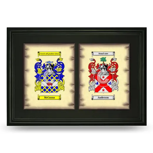 Double Coat of Arms Framed - Black