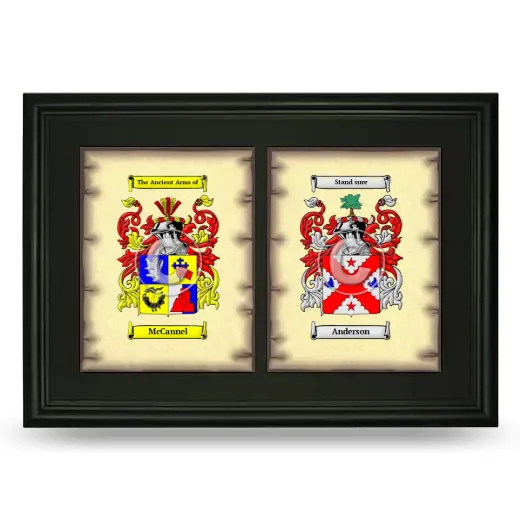 Double Coat of Arms Framed - Black