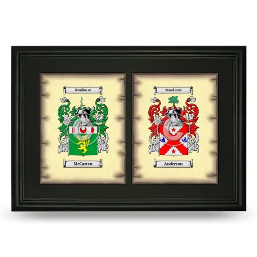 Double Coat of Arms Framed - Black