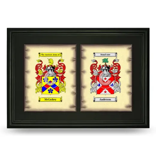 Double Coat of Arms Framed - Black