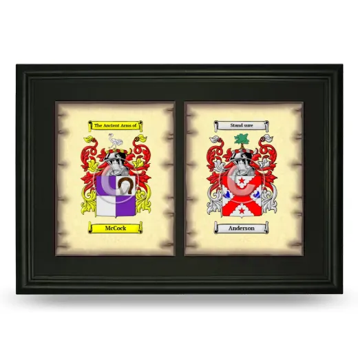 Double Coat of Arms Framed - Black