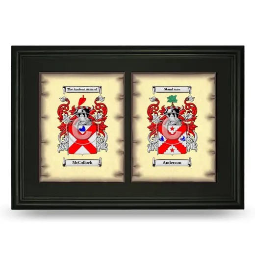 Double Coat of Arms Framed - Black