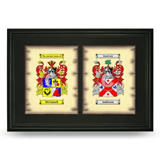 Double Coat of Arms Framed - Black