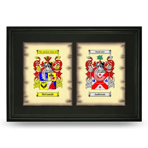 Double Coat of Arms Framed - Black