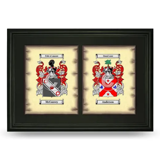 Double Coat of Arms Framed - Black