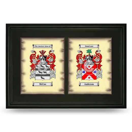 Double Coat of Arms Framed - Black