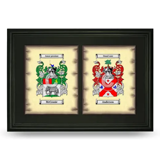 Double Coat of Arms Framed - Black