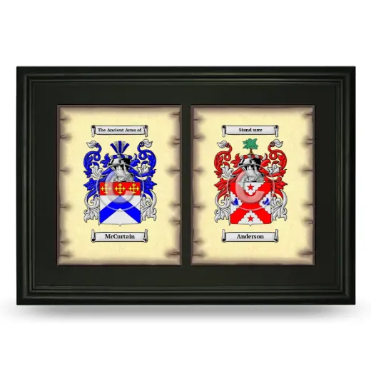 Double Coat of Arms Framed - Black