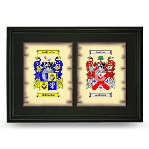 Double Coat of Arms Framed - Black
