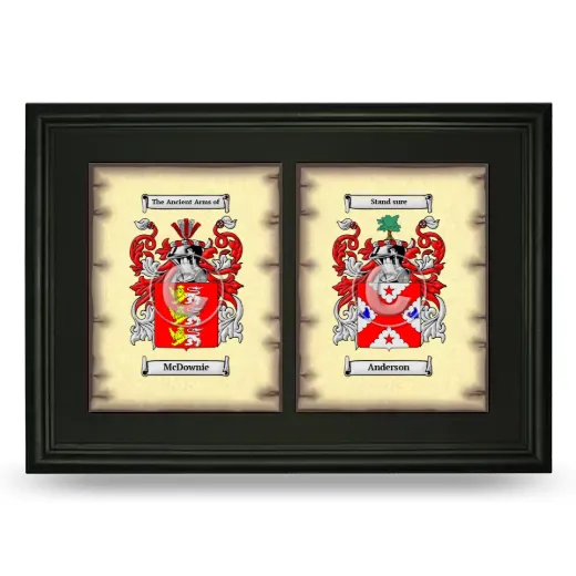 Double Coat of Arms Framed - Black
