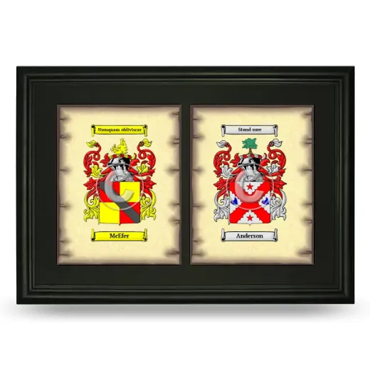 Double Coat of Arms Framed - Black