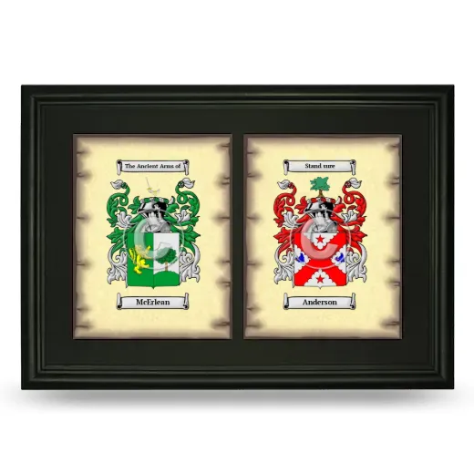 Double Coat of Arms Framed - Black