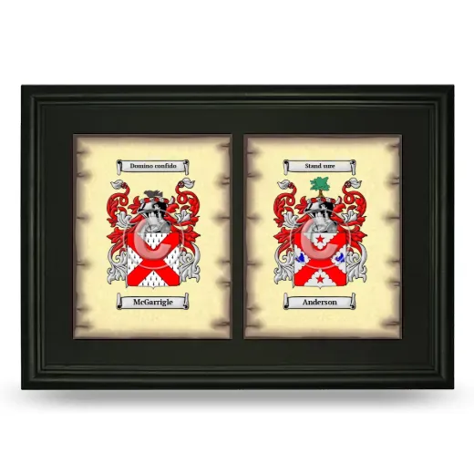 Double Coat of Arms Framed - Black