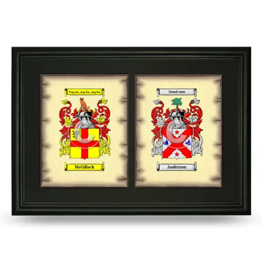 Double Coat of Arms Framed - Black